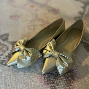 NWOT Free People Bella Bow Flats, Size 9